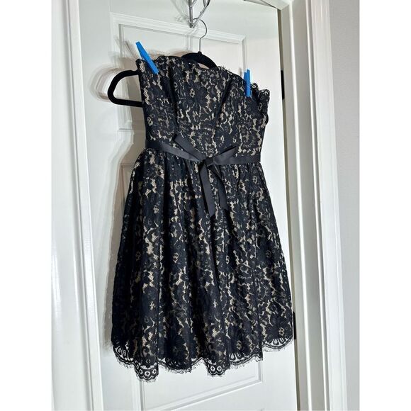 Robert Rodriguez black lace strapless party dress size 2 - Picture 1 of 9
